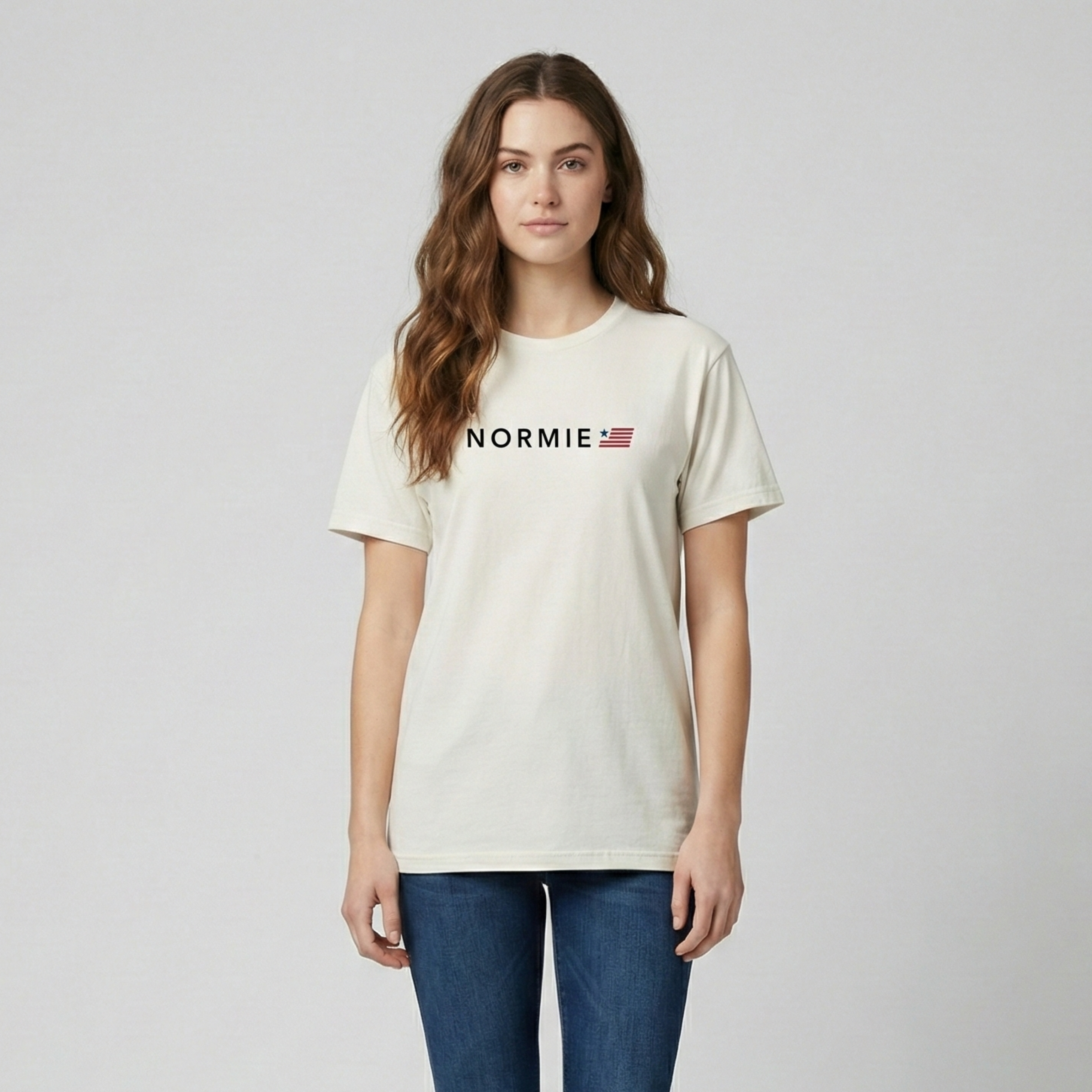 Offwhite heavy tee with Normie logo